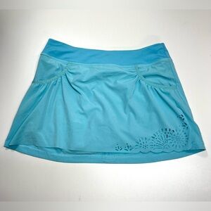 Athleta Sky Blue Skort with Floral Detail